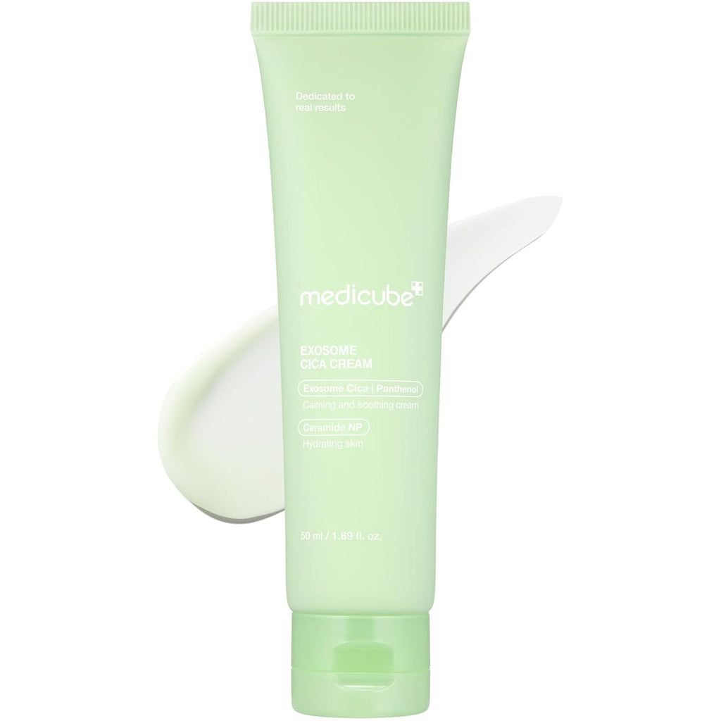 Medicube Exosome Cica Tea Tree Cream – Soothing Moisturizer for Sensitive Skin | Redness Relief & Breakout Care with Centella Asiatica | Low-Irritation Daily Hydration | Korean Skincare | 1.7 fl oz