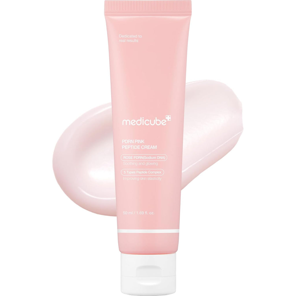 Medicube Salmon DNA PDRN Pink Hyaluronic Moisturizing Cream – Hydrating & Blemish Relief Cream | Restores Elasticity, Glow, Even Skin Tone & Pore Care | Korean Skincare | 50ml / 1.69 fl.oz