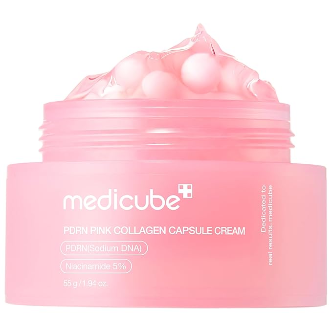 Medicube Capsule Cream with Deep Vitamin C – Liposome Vitamin C Golden Capsule Cream for Radiance & Firm-Looking Skin | Hydrating Glow Gel Moisturizer | Korean Skincare | 1.94 oz