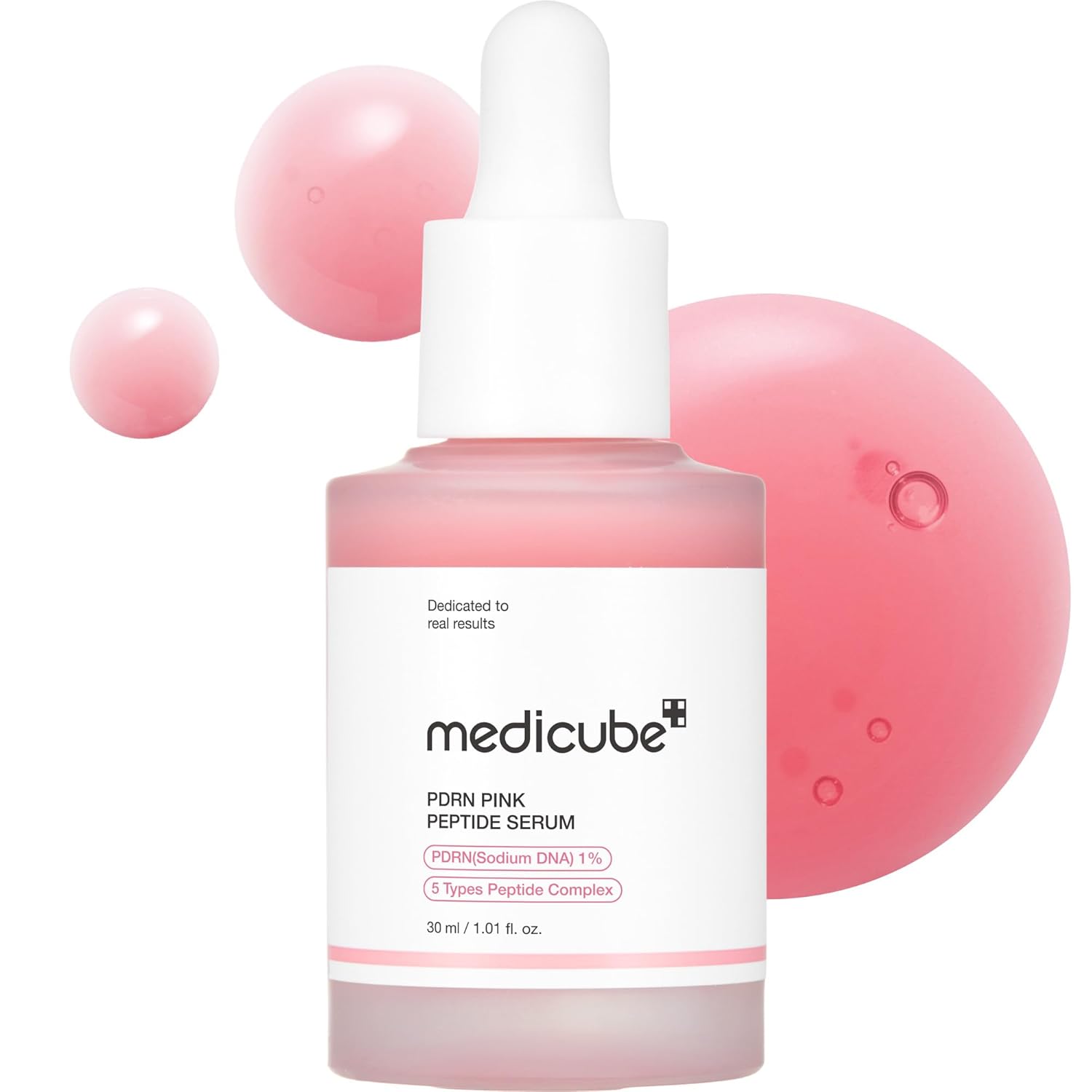 Medicube PDRN Pink Peptide Serum with Salmon DNA – Pink Glow Hydrating Serum | Peptides & Niacinamide for Firm-Looking Skin, Even Tone & Radiance | Korean Skincare | 1.01 fl. oz