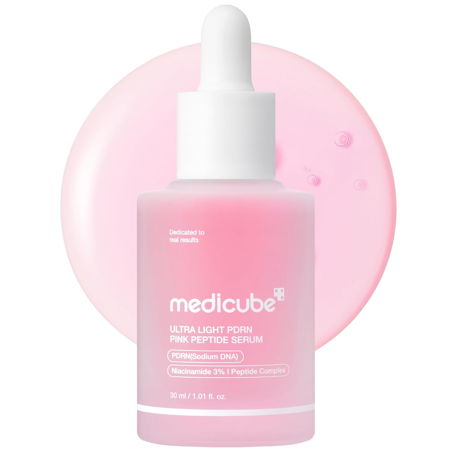 Medicube PDRN Pink Peptide Serum with Salmon DNA – Pink Glow Hydrating Serum | Peptides & Niacinamide for Firm-Looking Skin, Even Tone & Radiance | Korean Skincare | 1.01 fl. oz