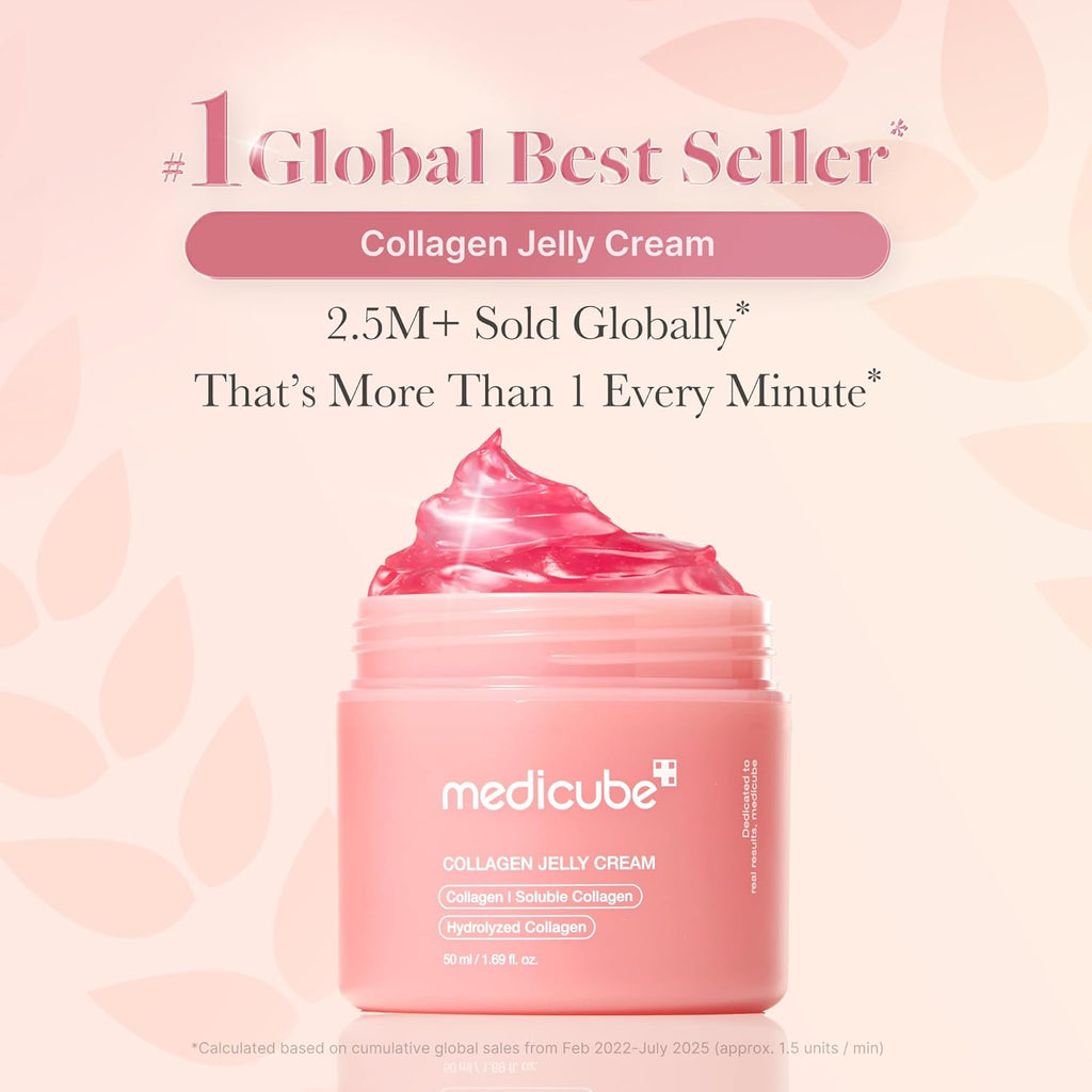 Medicube Collagen Jelly Cream – Niacinamide & Freeze-Dried Hydrolyzed Collagen Moisturizer | 24H Glow & Lifted Look, Barrier Hydration Support | Korean Skincare | 1.69 fl.oz