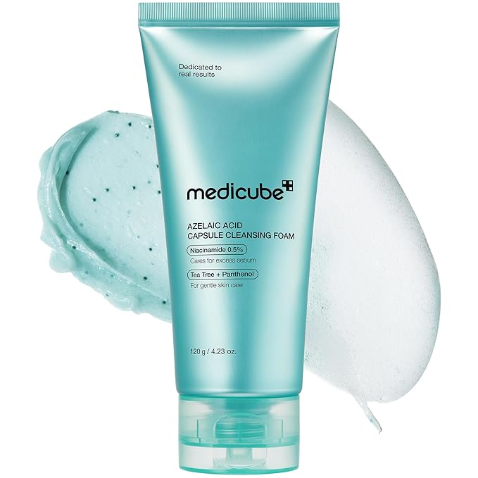 Medicube Zero Pore Capsule Cleansing Foam – Daily Gentle Facial Cleanser for Blackhead & Pore Care | AHA, BHA & PHA Deep Cleansing Formula for Smoother Skin Texture | Korean Skincare | 4.23 oz