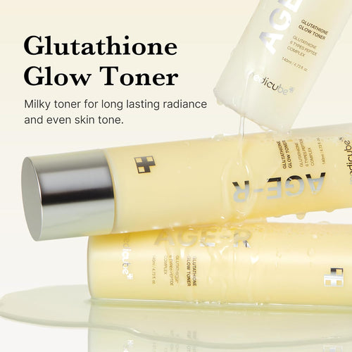 Medicube Age-R Glutathione Glow Milky Toner – Low-Irritation Double Layer Toner for Glass Glow Skin | Peptides, Radiance, Even Skin Tone & Deep Hydration | Korean Skincare