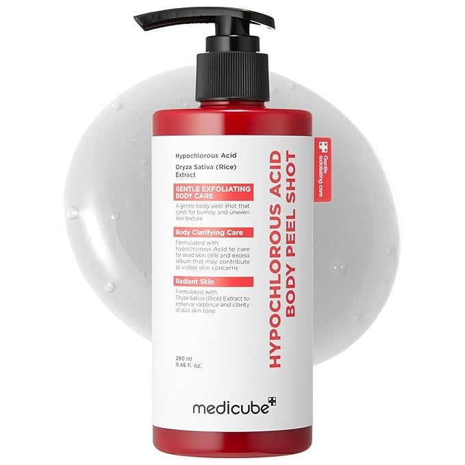 Medicube Body Peel Shot – Gentle Body Brightening & Exfoliating Serum | Kojic Acid & Turmeric + BHA, LHA & PHA for Dead Skin Removal, Uneven Tone & Excess Sebum | Korean Skincare | 9.46 fl.oz
