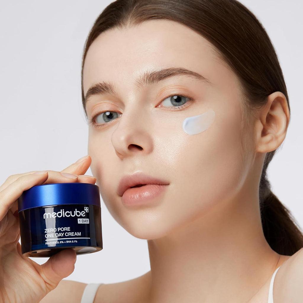 Medicube Zero Pore One-Day Cream – Pore Refining Moisturizer for Visible Pore Reduction | Oil Control, Smooth Skin & Daily Hydration | Panthenol, Salicylic Acid & Niacinamide | Korean Skincare | 1.69 fl.oz