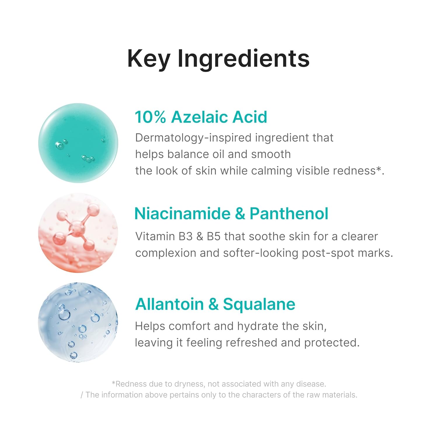 Azelaic Acid 10% Soothing Serum — Korean serum for acne, redness, and post-acne marks. With Niacinamide + Panthenol to calm, brighten, and support the skin barrier. Lightweight and fast-absorbing.