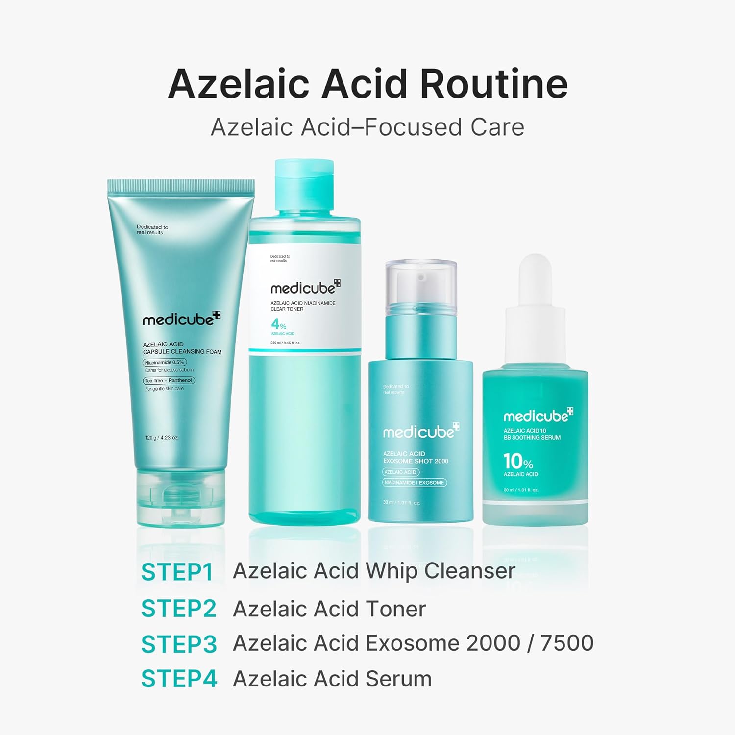 Azelaic Acid 10% Soothing Serum — Korean serum for acne, redness, and post-acne marks. With Niacinamide + Panthenol to calm, brighten, and support the skin barrier. Lightweight and fast-absorbing.