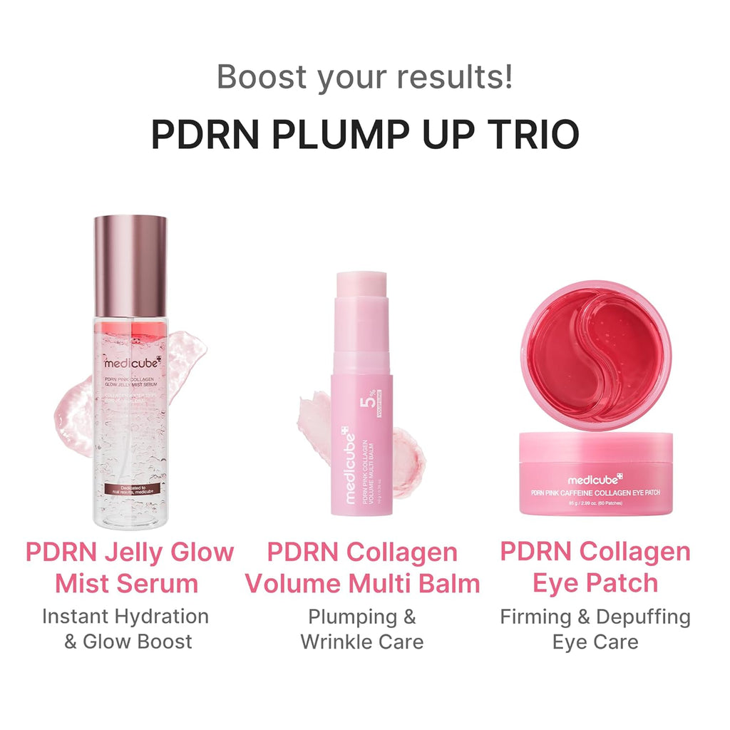 Medicube PDRN Pink Collagen Volume Multi Balm Stick – Plumping & Radiance Care for Face & Body | Volufiline, PDRN, NAD & Collagen | Targeted Line Care for Under-Eyes, Lips, Neck & Smile Lines | Korean Skincare