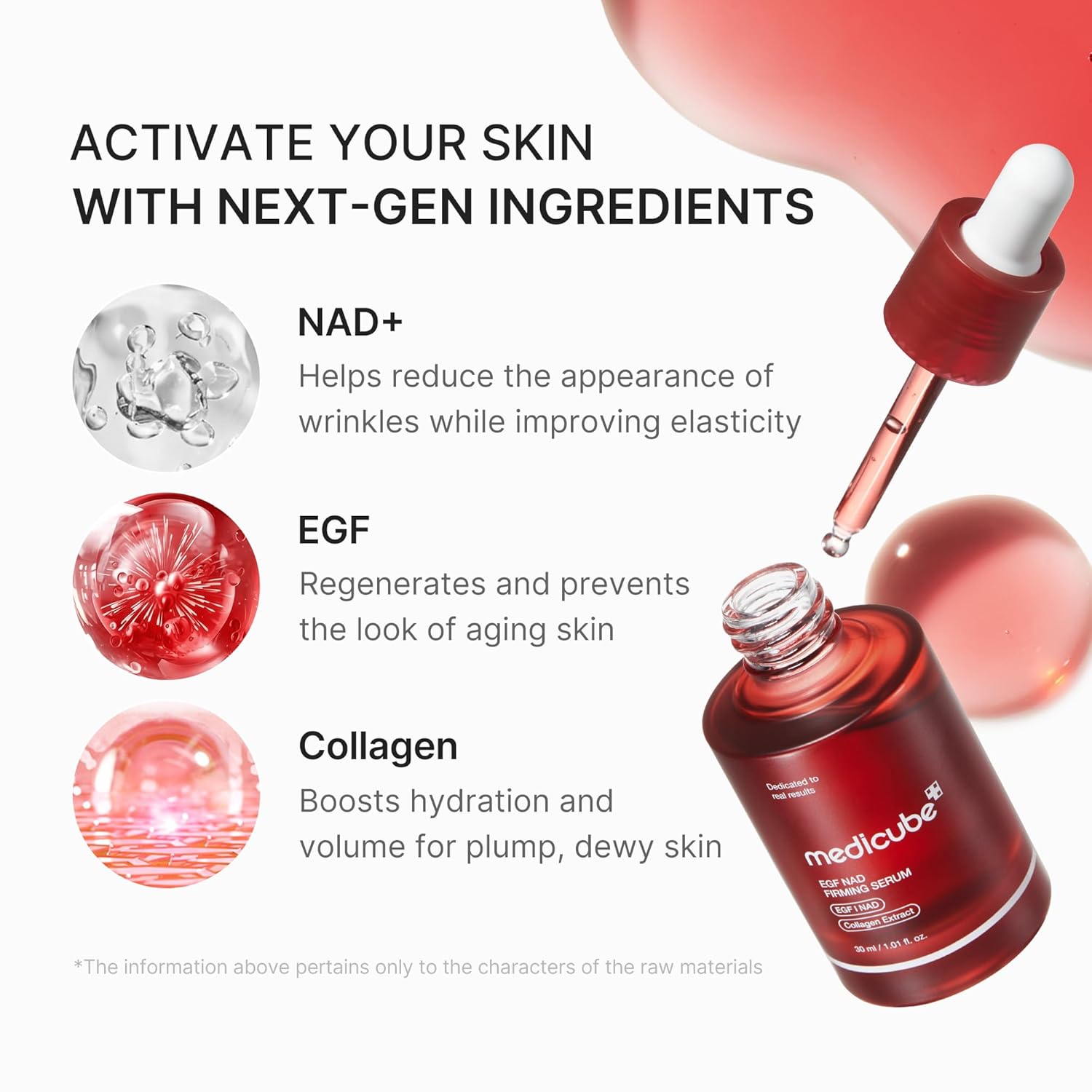 Medicube NAD EGF Firming Serum for Face & Neck – Anti-Aging Firming Serum | NAD+, EGF Peptides & Collagen for Wrinkle Care, Elasticity & Pore Refinement | Korean Skincare | 1.01 fl.oz