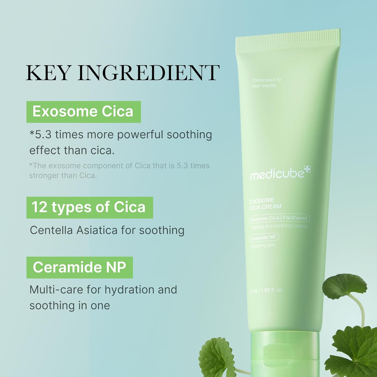 Medicube Exosome Cica Tea Tree Cream – Soothing Moisturizer for Sensitive Skin | Redness Relief & Breakout Care with Centella Asiatica | Low-Irritation Daily Hydration | Korean Skincare | 1.7 fl oz