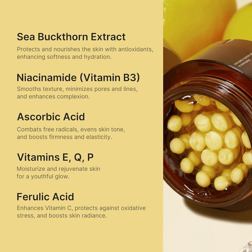 Medicube Capsule Cream with Deep Vitamin C – Liposome Vitamin C Golden Capsule Cream for Radiance & Firm-Looking Skin | Hydrating Glow Gel Moisturizer | Korean Skincare | 1.94 oz