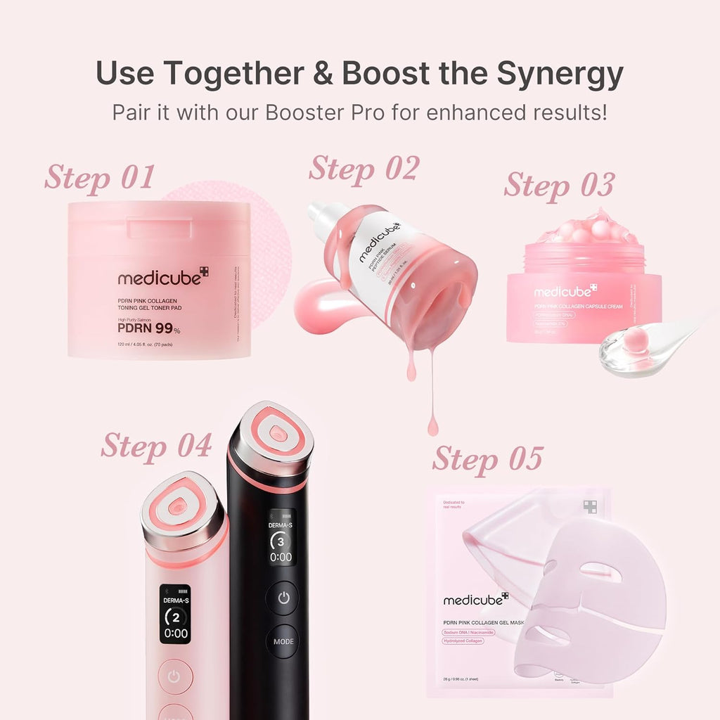 Medicube PDRN Pink Peptide Serum with Salmon DNA – Pink Glow Hydrating Serum | Peptides & Niacinamide for Firm-Looking Skin, Even Tone & Radiance | Korean Skincare | 1.01 fl. oz