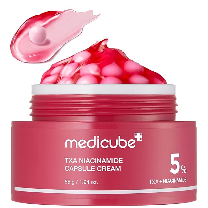 Medicube Capsule Cream with Deep Vitamin C – Liposome Vitamin C Golden Capsule Cream for Radiance & Firm-Looking Skin | Hydrating Glow Gel Moisturizer | Korean Skincare | 1.94 oz